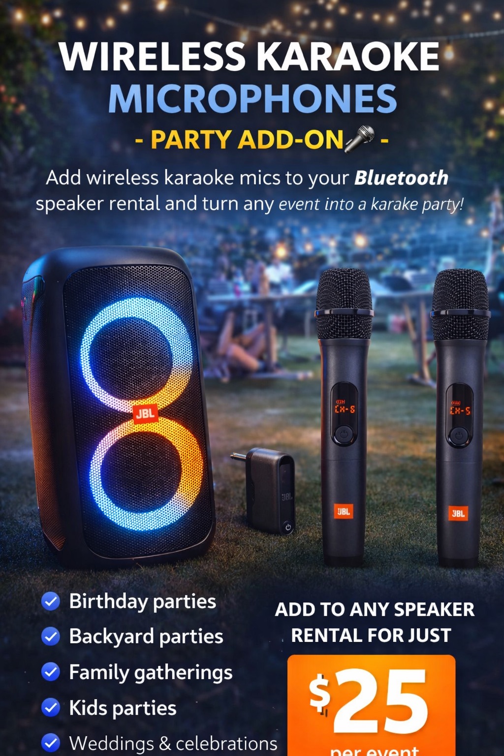 Wireless Karaoke Microphones - Comes with 2 Microphones
