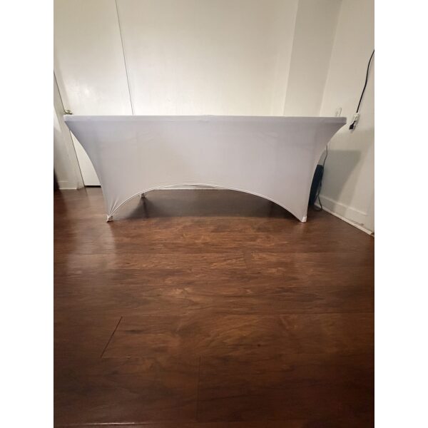 White Stretchy Tablecloth