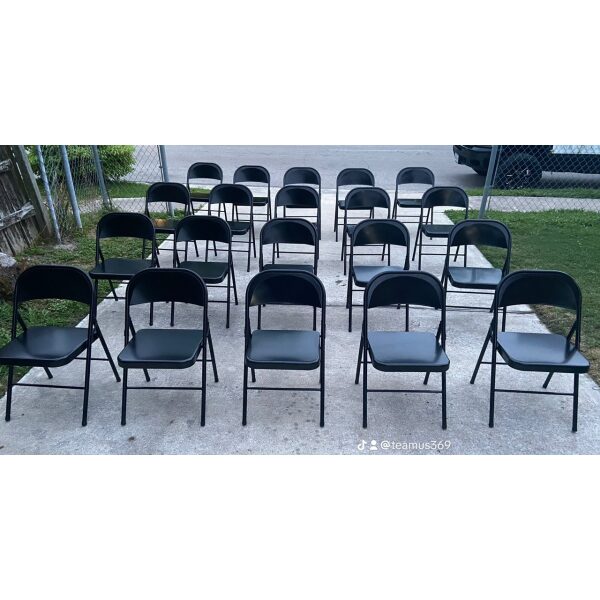 Mainstays All-Steel Metal Folding Chair – Black